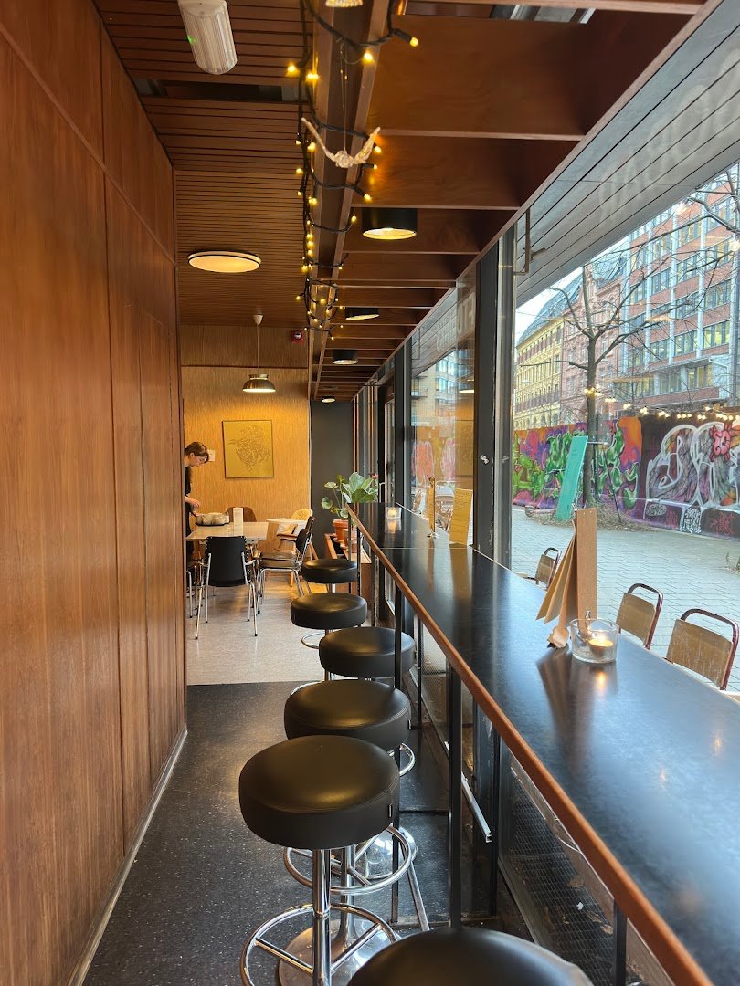 Interior of Fuglen, specialty coffee shop in Oslo