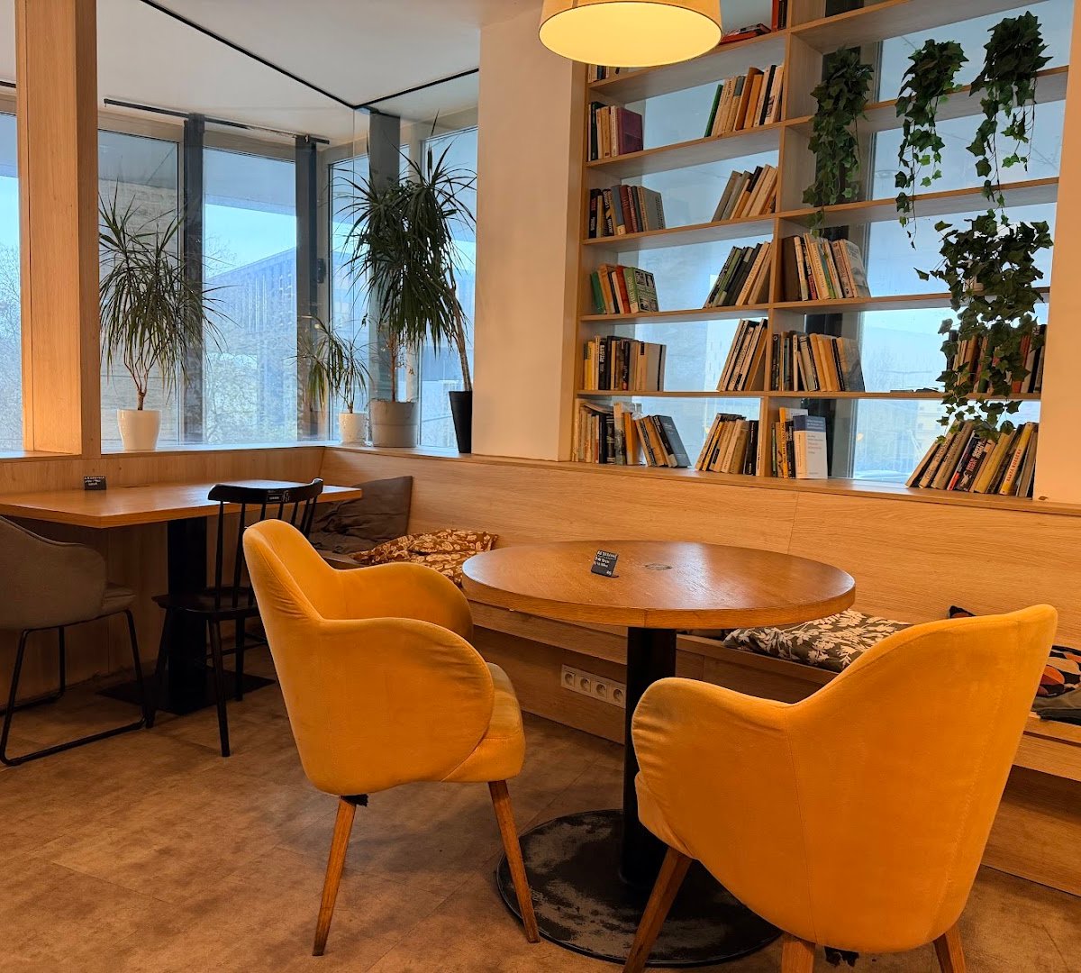 Interior of Cafedu, specialty coffee shop in Prague