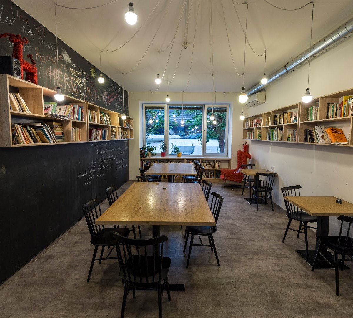 Interior of Cafedu, specialty coffee shop in Prague
