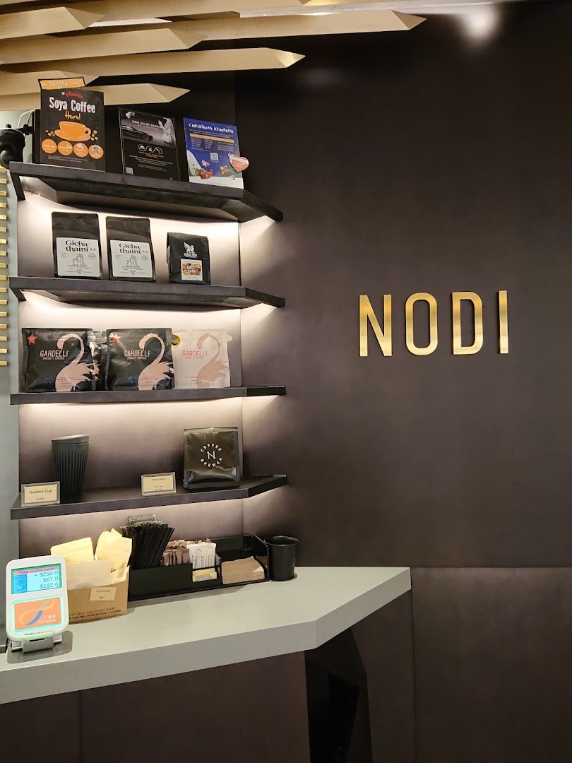 Interior of nodi, specialty coffee shop in Hong Kong