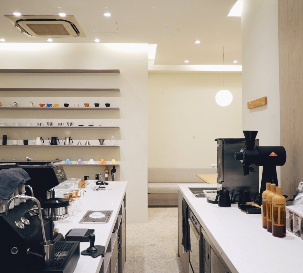 Interior of Kurasu Singapore, specialty coffee shop in Singapore
