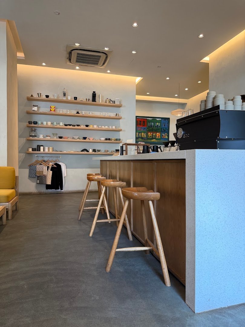 Interior of Kurasu Singapore, specialty coffee shop in Singapore
