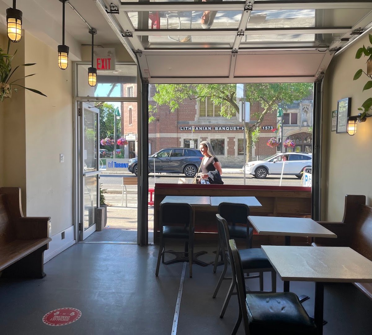Interior of Outpost Coffee Roasters Ltd, specialty coffee shop in Toronto