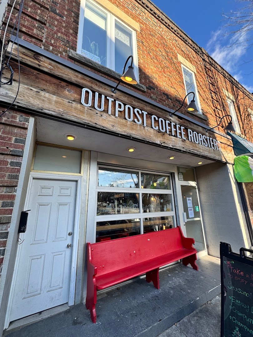 Storefront of Outpost Coffee Roasters Ltd, specialty coffee shop in Toronto