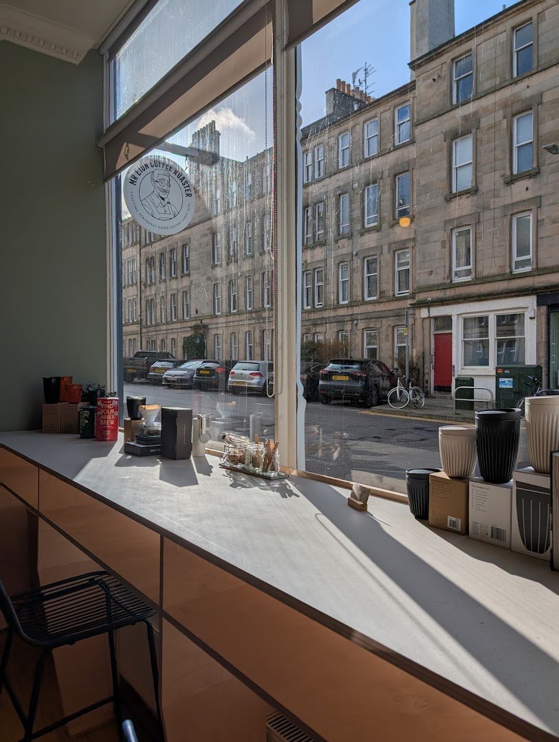 Interior of Mr Eion - Coffee Roaster, specialty coffee shop in Edinburgh