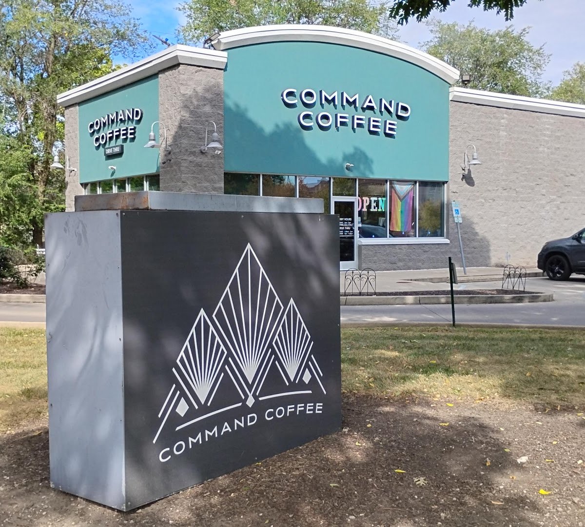 Storefront of Command Coffee, specialty coffee shop in Indianapolis