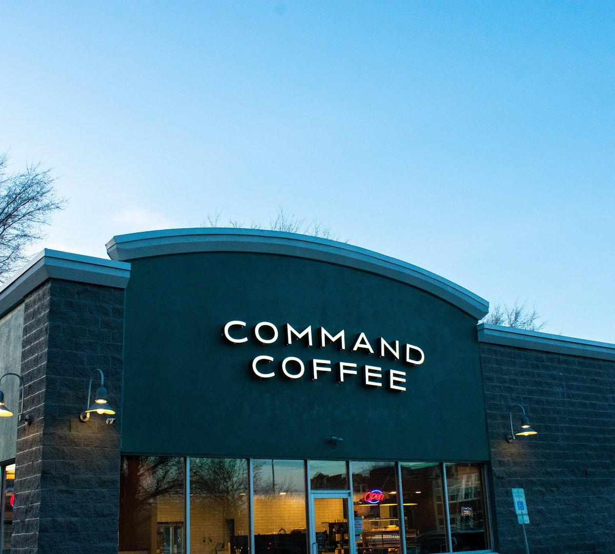 Storefront of Command Coffee, specialty coffee shop in Indianapolis