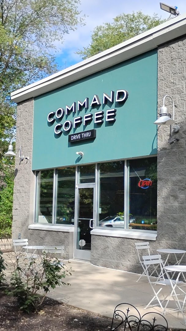 Storefront of Command Coffee, specialty coffee shop in Indianapolis