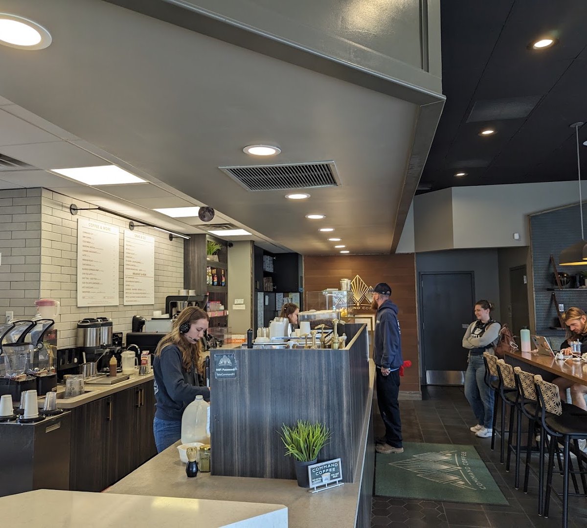 Interior of Command Coffee, specialty coffee shop in Indianapolis