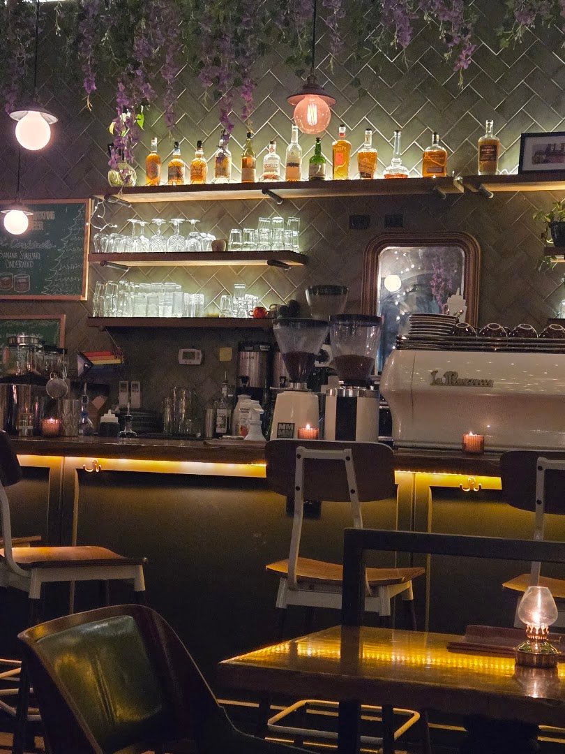 Interior of Parlor Public House, specialty coffee shop in Indianapolis