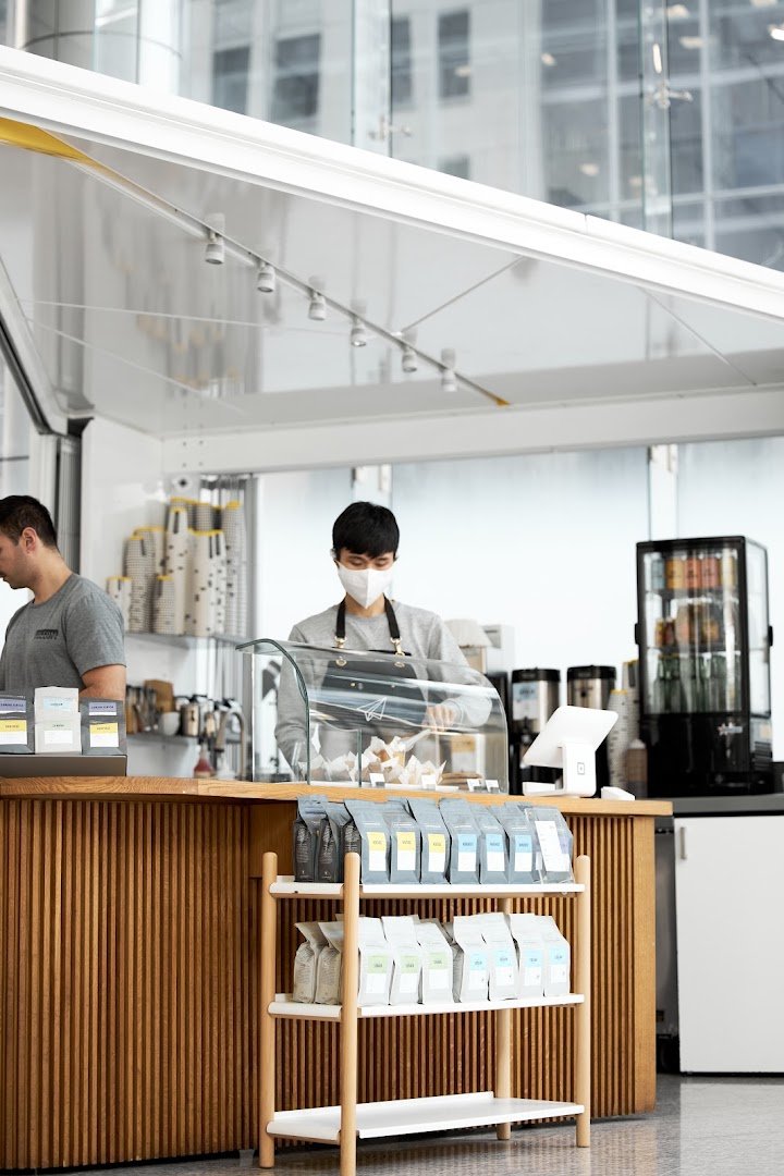 Interior of Pilot Coffee Roasters, specialty coffee shop in Toronto