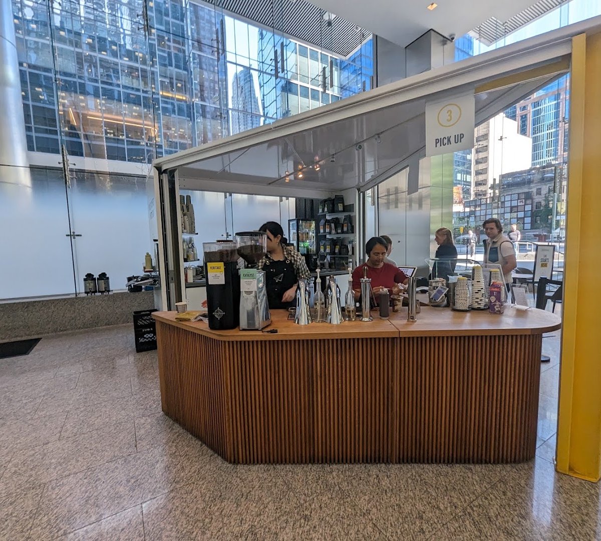 Interior of Pilot Coffee Roasters, specialty coffee shop in Toronto
