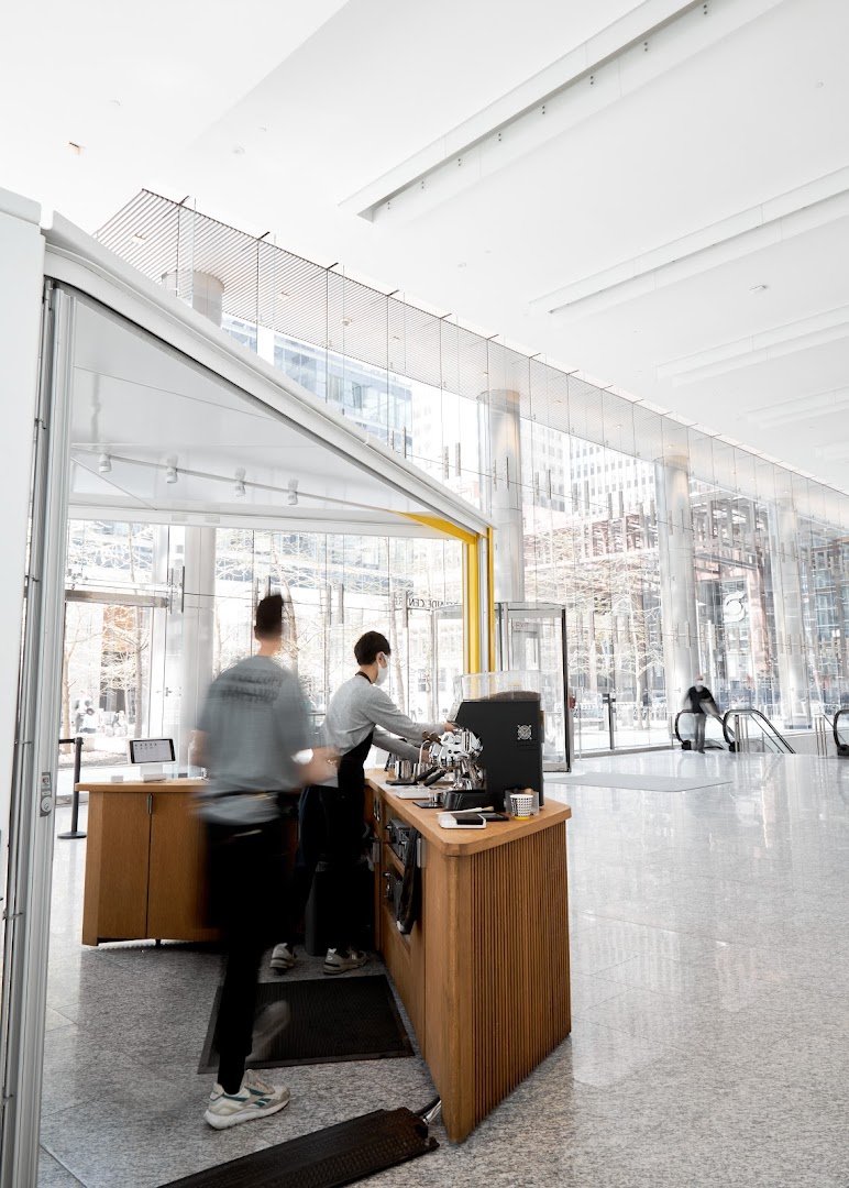Interior of Pilot Coffee Roasters, specialty coffee shop in Toronto