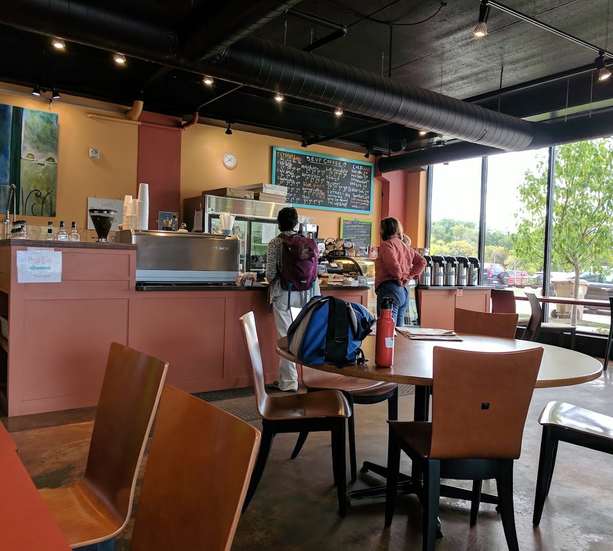 Interior of EVP Coffee University Row, specialty coffee shop in Madison