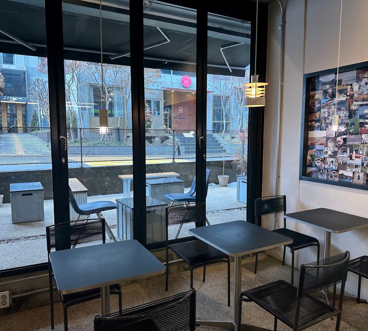 Interior of Steamers Coffee Factory, specialty coffee shop in Seoul