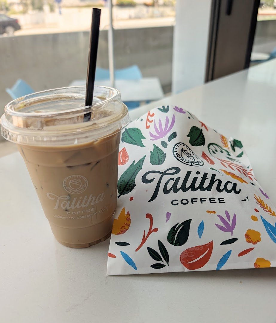 Coffee at Talitha Coffee Roasters, specialty coffee shop in San Diego