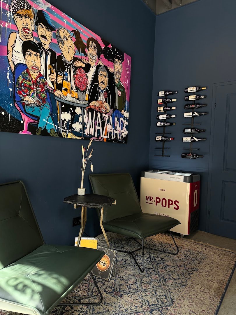 Interior of Wazaap, specialty coffee shop in Warsaw