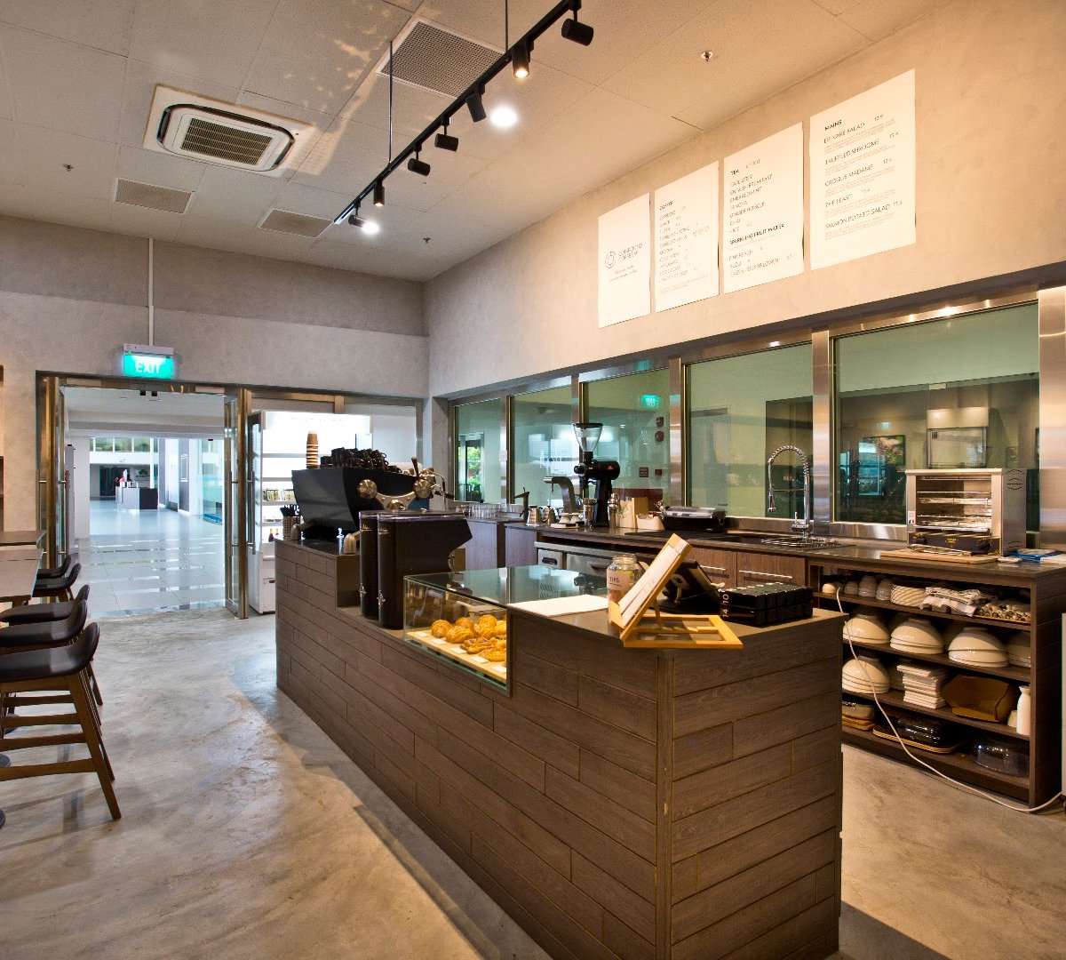 Interior of Compound Coffee Co., specialty coffee shop in Singapore