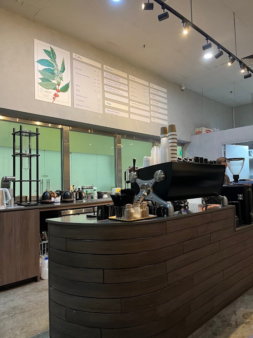 Interior of Compound Coffee Co., specialty coffee shop in Singapore