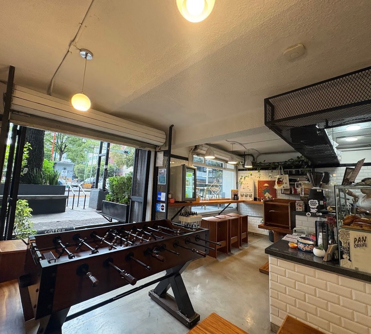 Interior of Bezza Coffee, specialty coffee shop in Mexico City