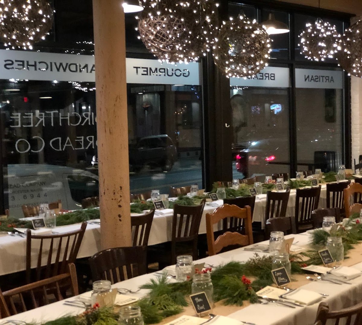 Interior of BirchTree Bread Company, specialty coffee shop in Worcester
