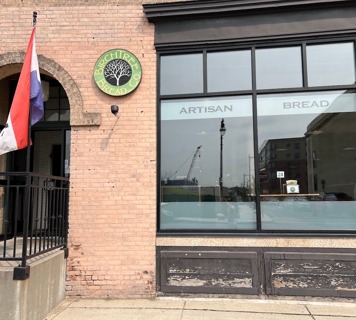 Storefront of BirchTree Bread Company, specialty coffee shop in Worcester