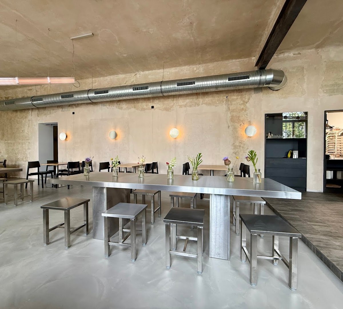 Interior of BLUMERY, specialty coffee shop in Prague