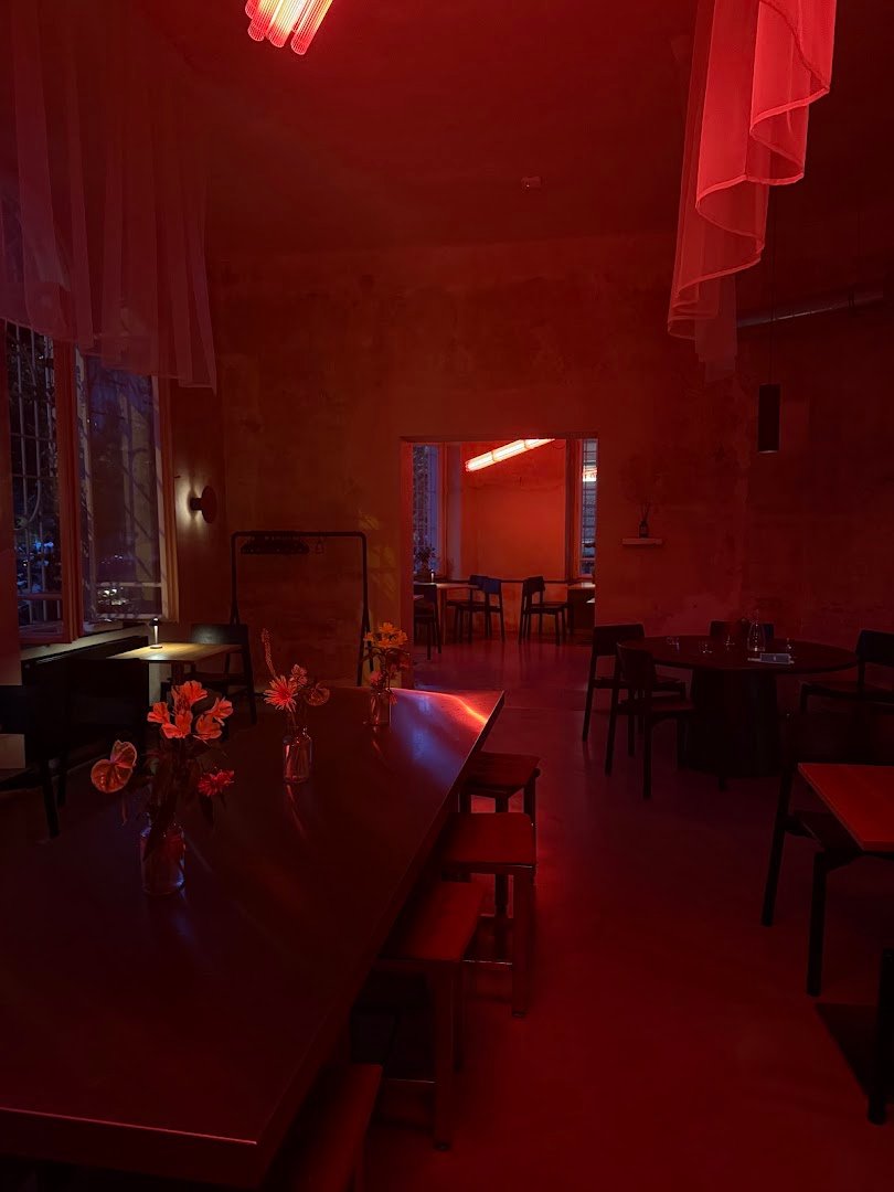Interior of BLUMERY, specialty coffee shop in Prague
