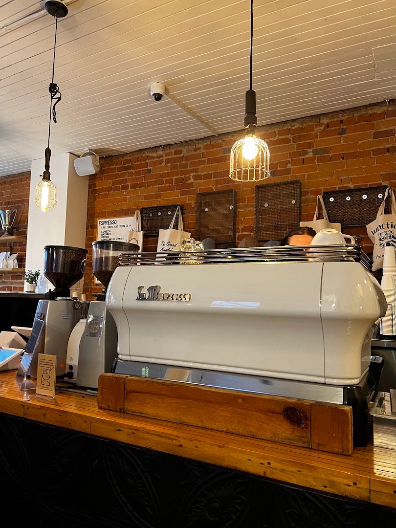 Interior of The Good Neighbour Espresso Bar, specialty coffee shop in Toronto