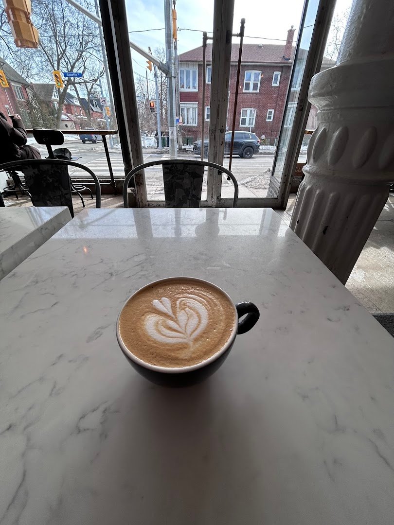 Coffee at The Good Neighbour Espresso Bar, specialty coffee shop in Toronto