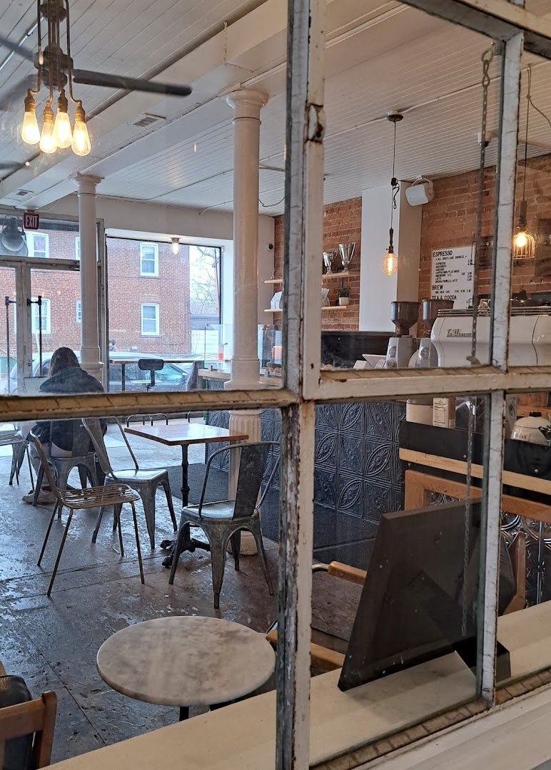 Interior of The Good Neighbour Espresso Bar, specialty coffee shop in Toronto