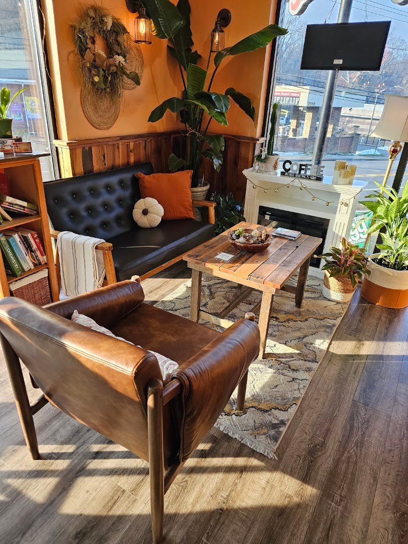 Interior of Ntaba Coffee Haus on Brownsboro, specialty coffee shop in Louisville