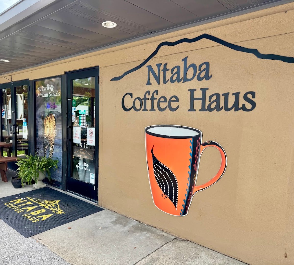 Storefront of Ntaba Coffee Haus on Brownsboro, specialty coffee shop in Louisville