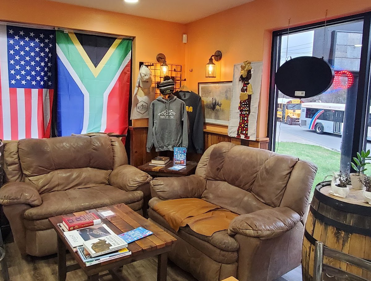 Interior of Ntaba Coffee Haus on Brownsboro, specialty coffee shop in Louisville