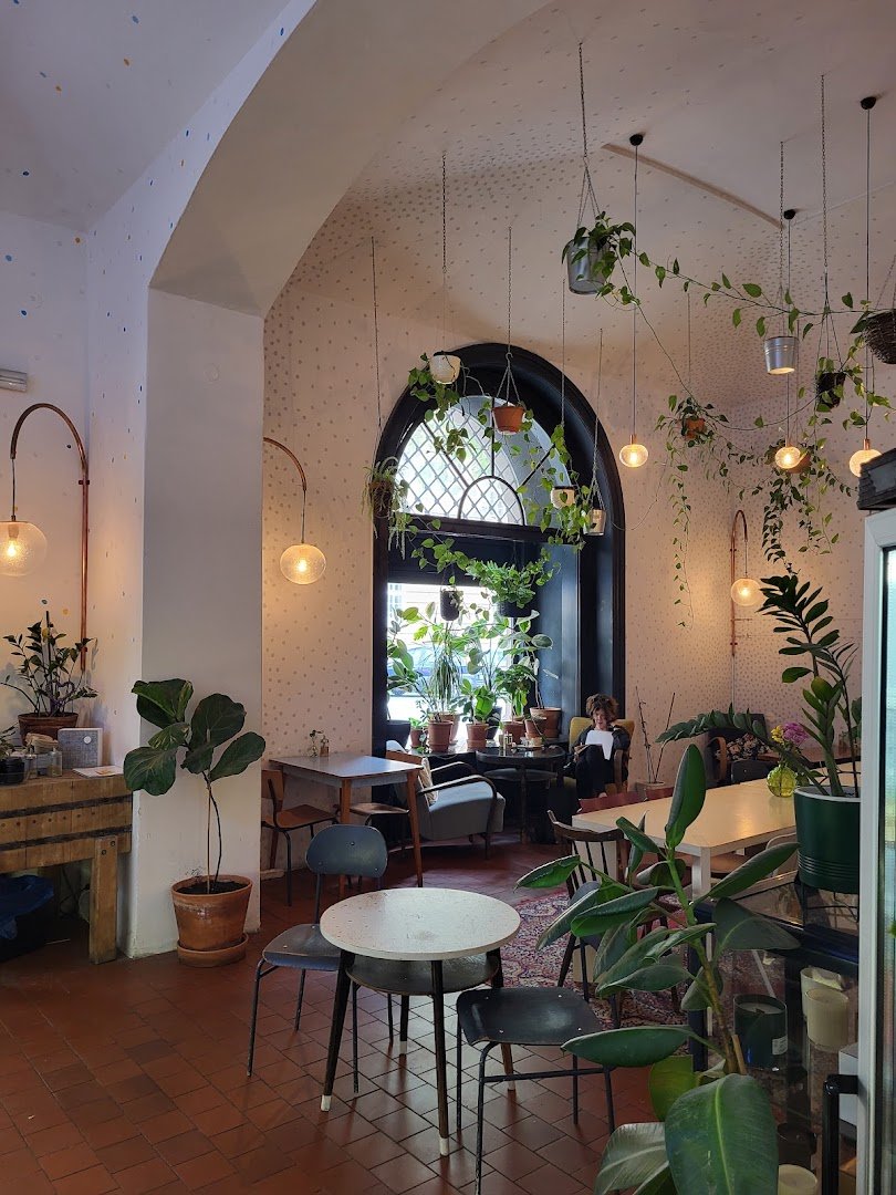 Interior of Cafe Parlor, specialty coffee shop in Prague