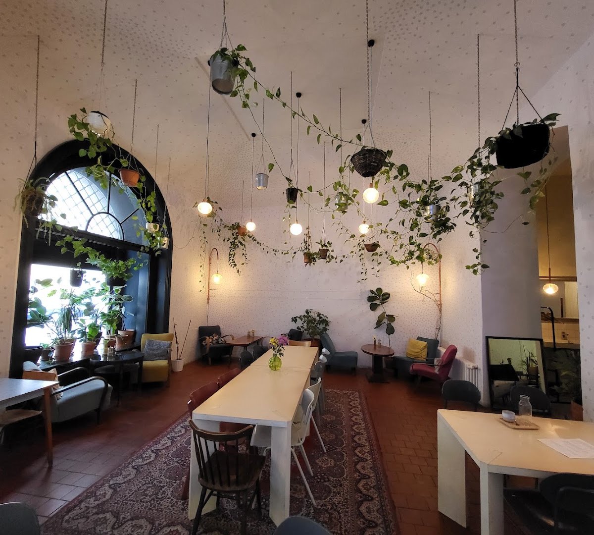 Interior of Cafe Parlor, specialty coffee shop in Prague