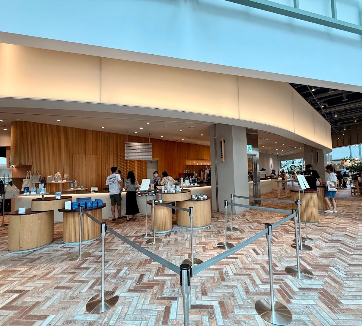 Interior of Blue Bottle Yeouido Cafe, specialty coffee shop in Seoul