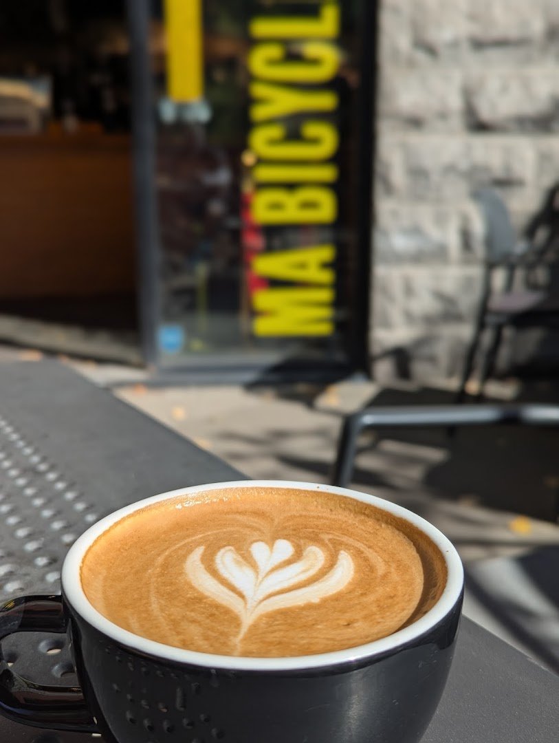 Coffee at Café Ma Bicyclette, specialty coffee shop in Montreal