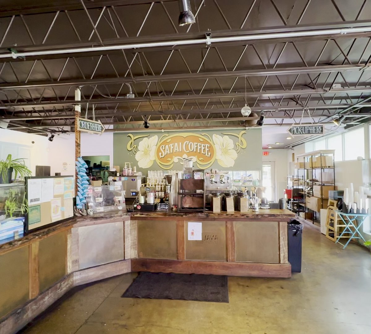 Interior of Safai Coffee Shop, specialty coffee shop in Louisville