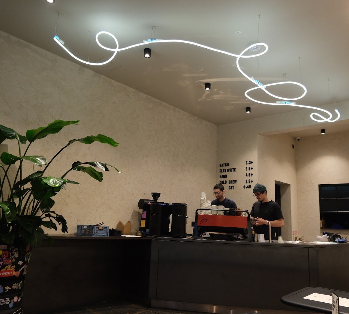 Interior of BEATNIK, specialty coffee shop in Edinburgh