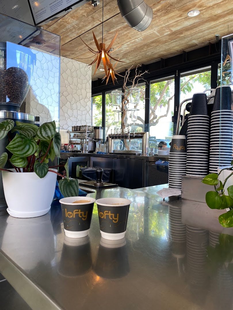 Interior of Lofty Coffee Co., specialty coffee shop in San Diego