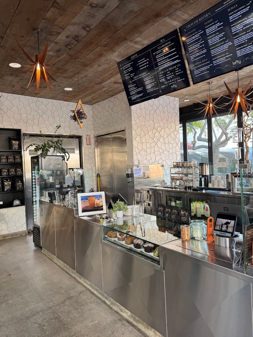 Interior of Lofty Coffee Co., specialty coffee shop in San Diego