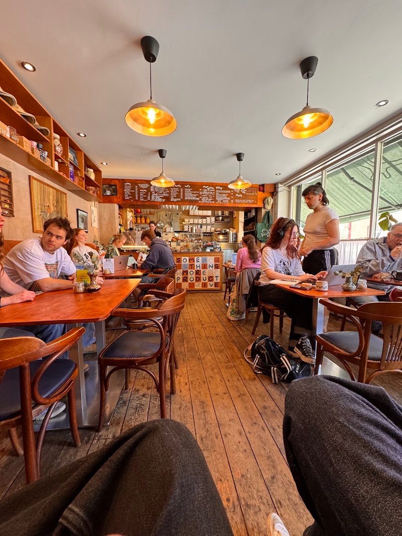 Interior of Something More Productive, specialty coffee shop in Manchester