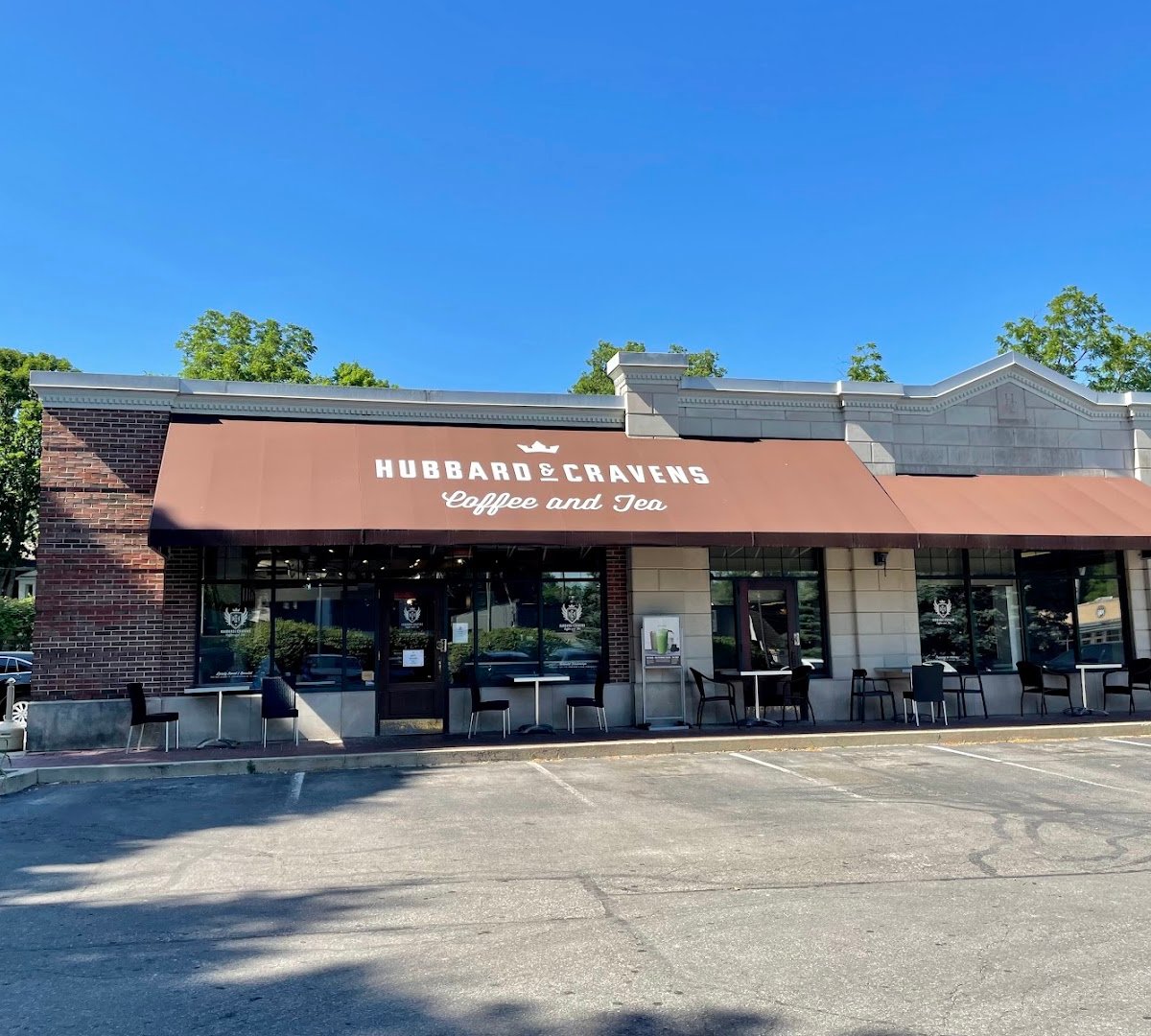 Storefront of Hubbard & Cravens Coffee Co., specialty coffee shop in Indianapolis