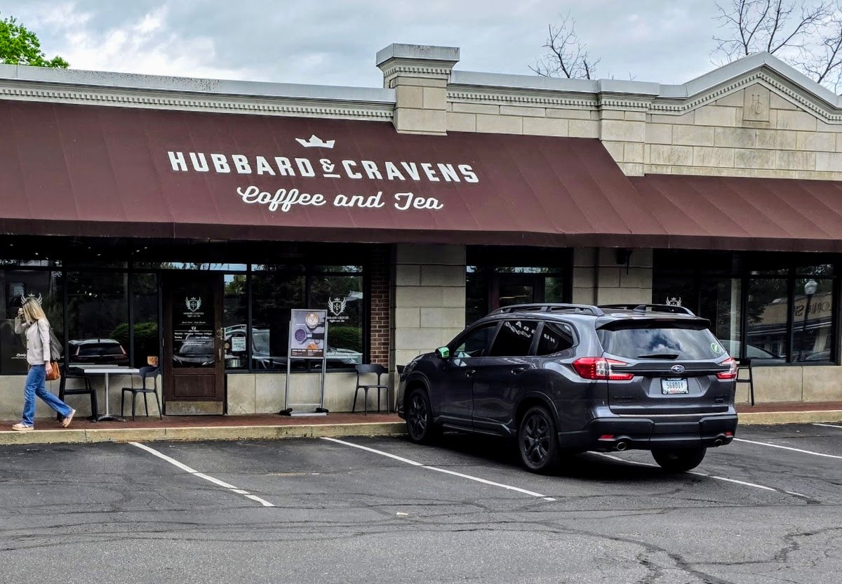 Storefront of Hubbard & Cravens Coffee Co., specialty coffee shop in Indianapolis
