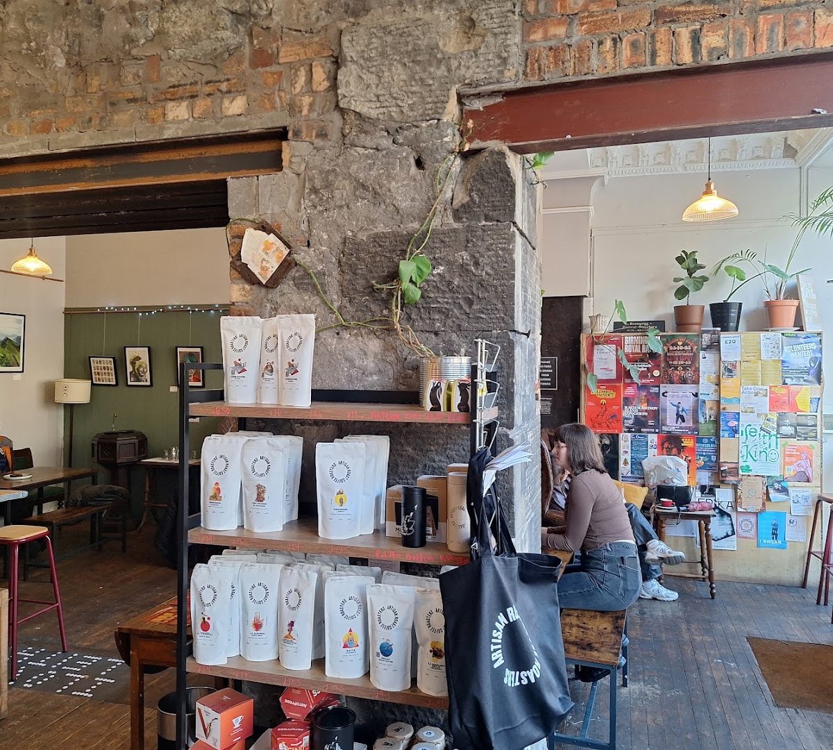 Interior of Artisan Roast Leith Walk, specialty coffee shop in Edinburgh