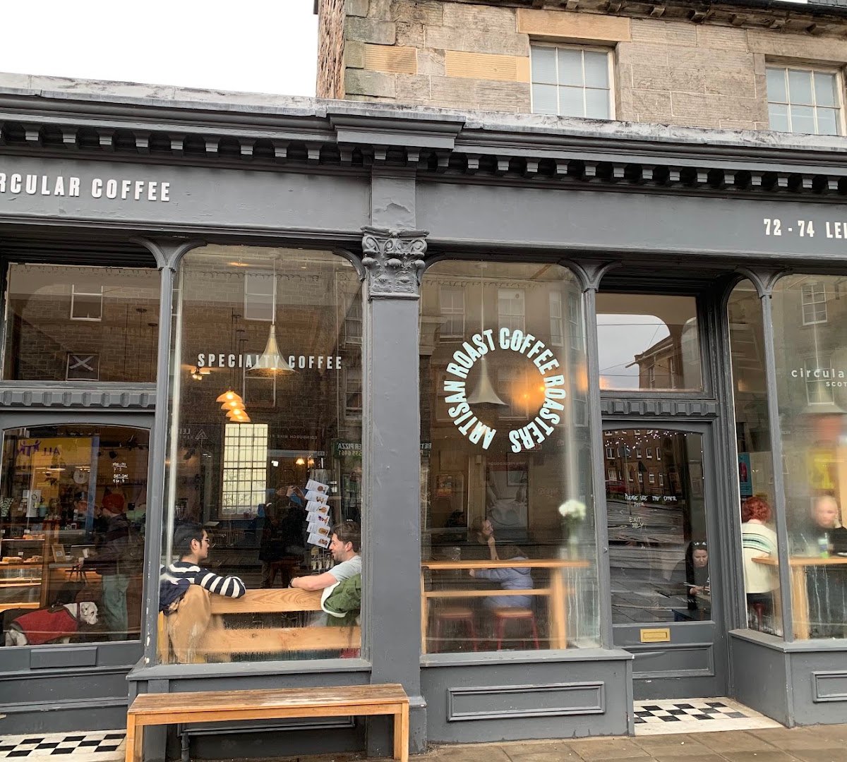 Storefront of Artisan Roast Leith Walk, specialty coffee shop in Edinburgh