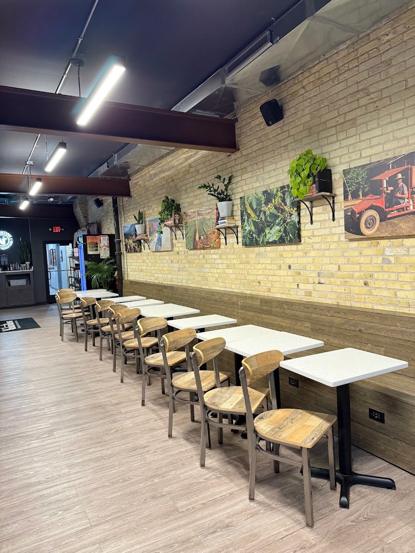 Interior of Valentine Coffee Roasters Downer Ave, specialty coffee shop in Milwaukee