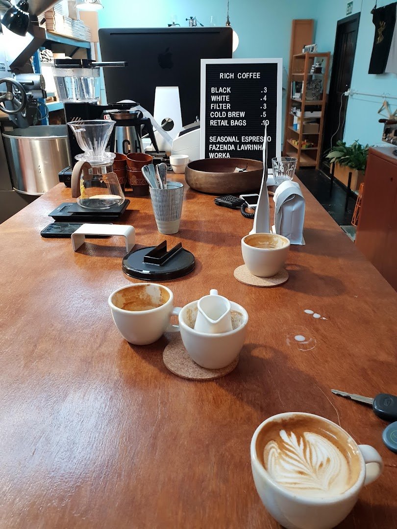 Coffee at Rich Coffee Roasters, specialty coffee shop in Wellington