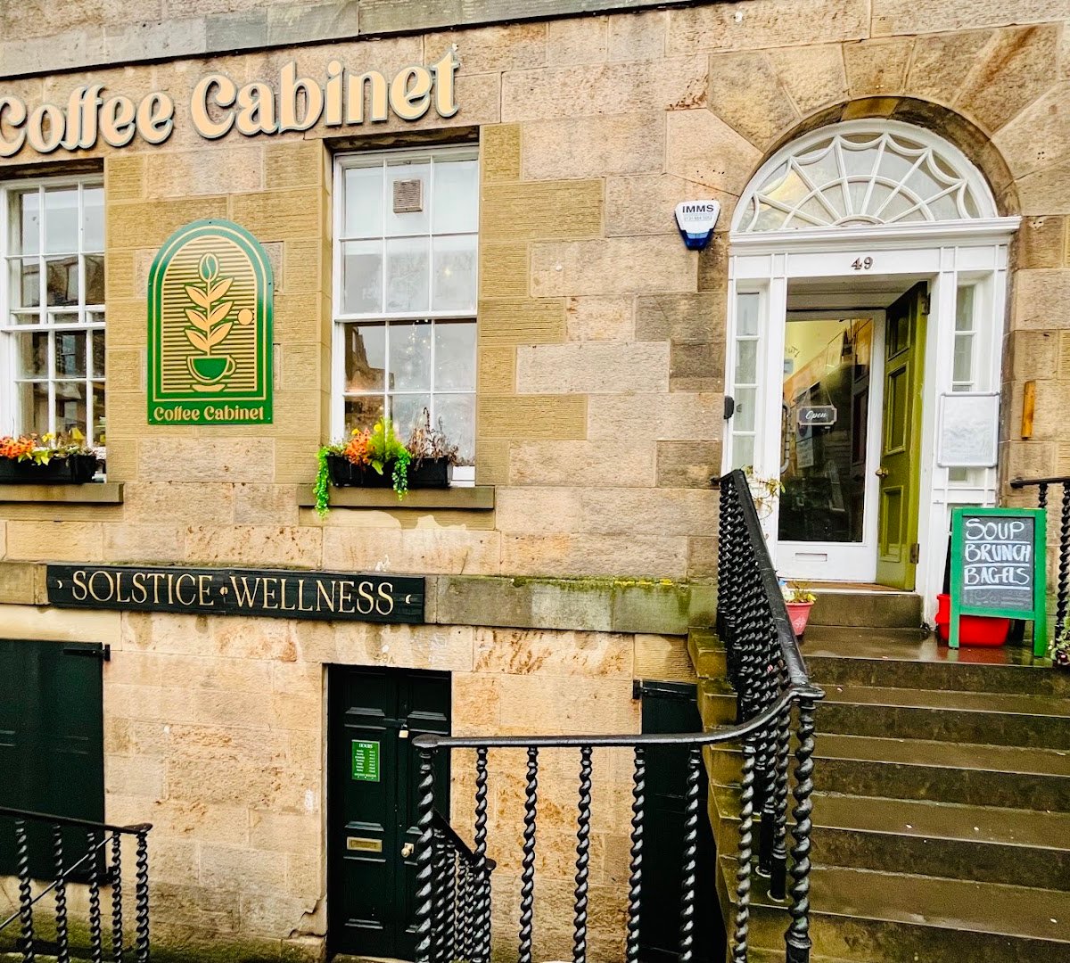 Storefront of The Coffee Cabinet, specialty coffee shop in Edinburgh